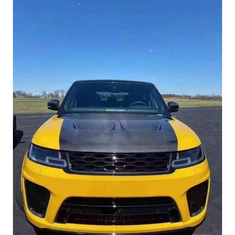 High Quality SVR Style Carbon Fiber Hood Bonnet for for Range Rover 2014-2020 Sport Engine Cover with New Clips